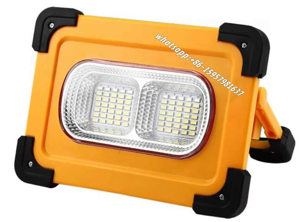 led solar flood light outdoor waterproof multi-function portable portable emergency light double head burst flashing light